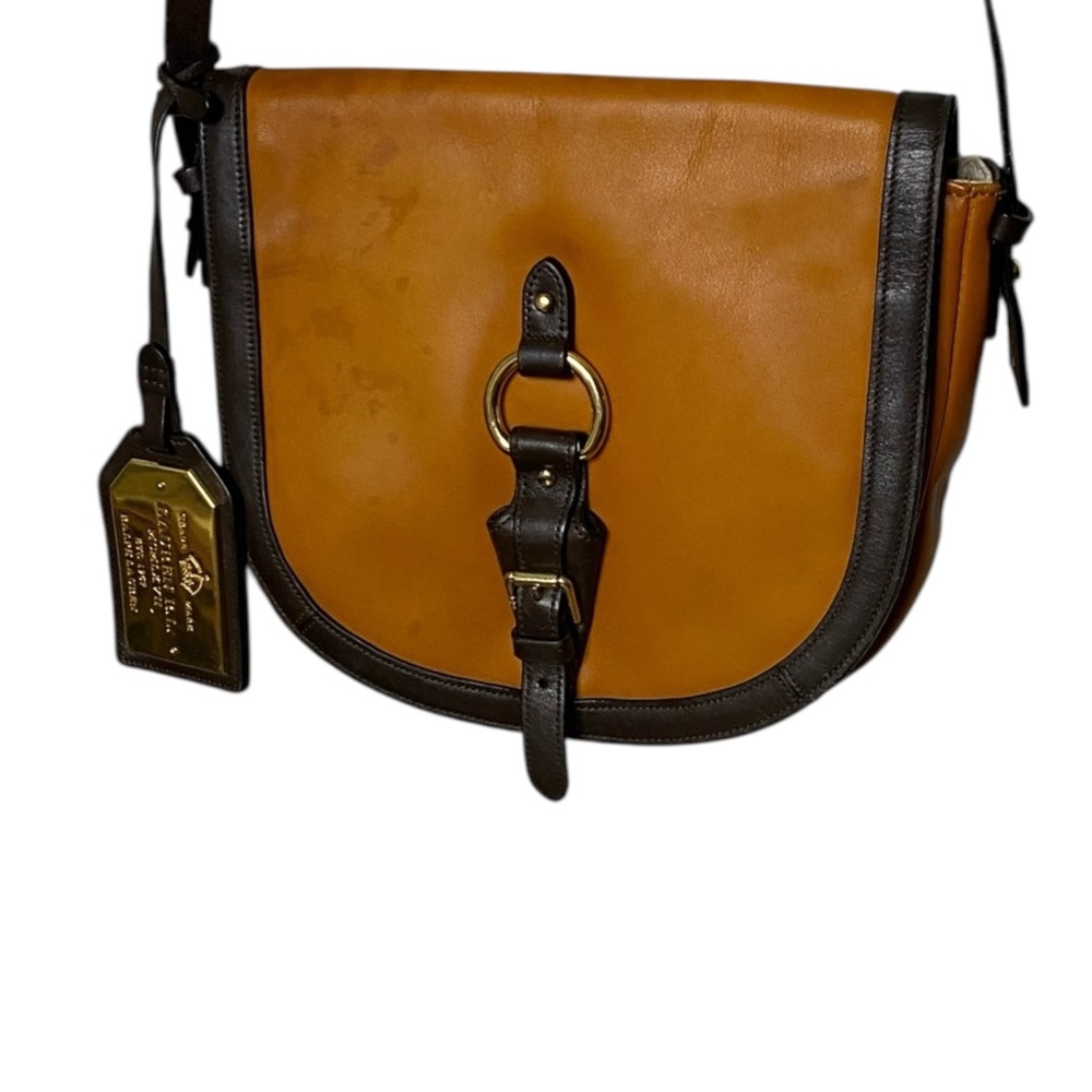 Lauren Ralph Lauren Brown and Black Crossbody Bag